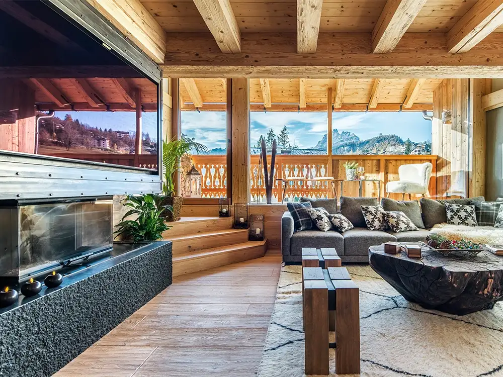 Pietra naturale e architettura alpina: le superfici Antolini® nel recupero di un ex fienile a Cortina d’Ampezzo