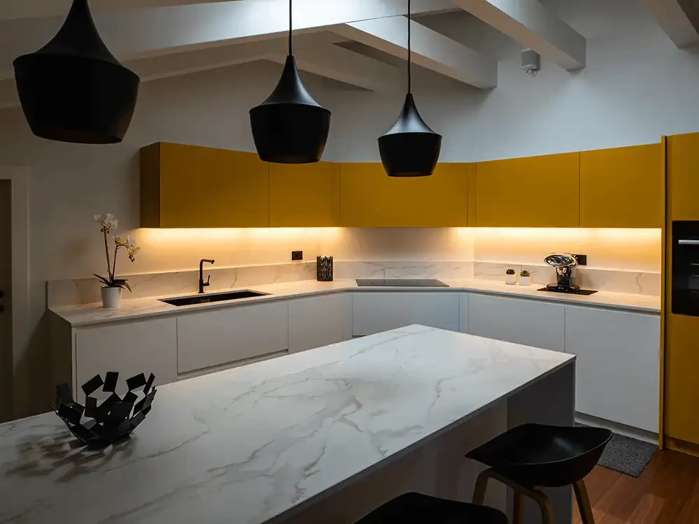Dekton Morpheus Cosentino cucina isola piano di lavoro_BStudioInterni.webp