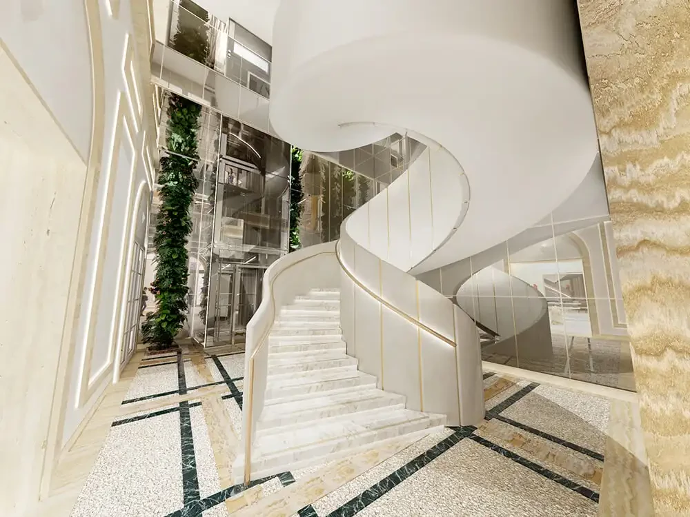 Fantini Mosaici_Boutique Bvlgari Milano_superfici in marmo di lusso.webp