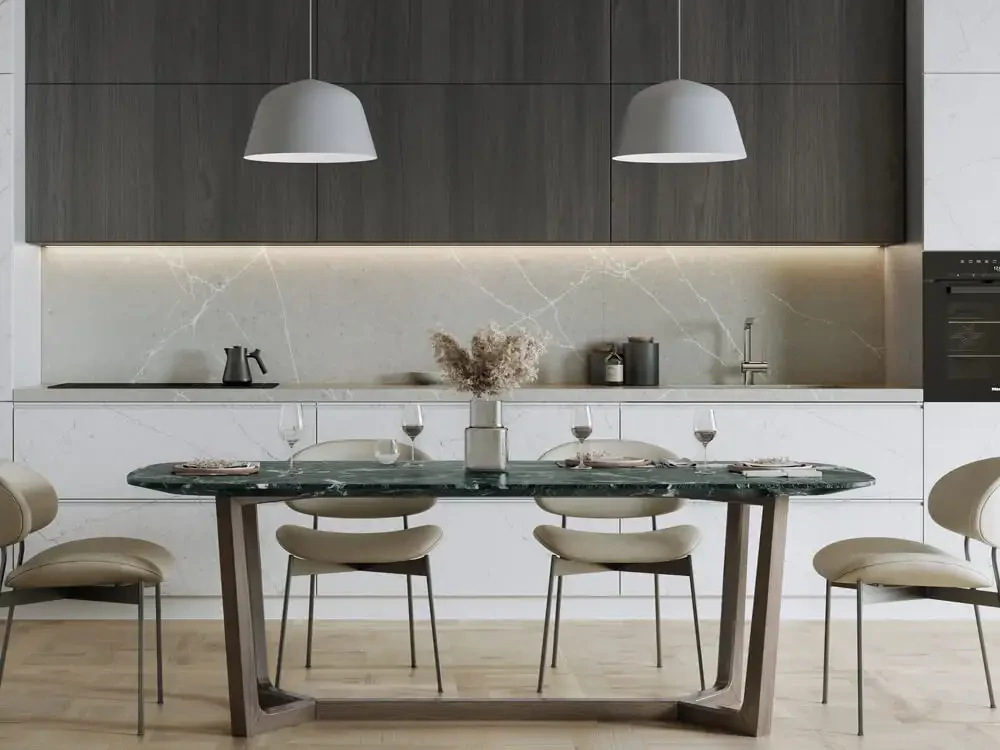 Marmo Arredo_Cucina in Forest Betulla e Planet Mercury by Quartzforms- superfici pietra.webp