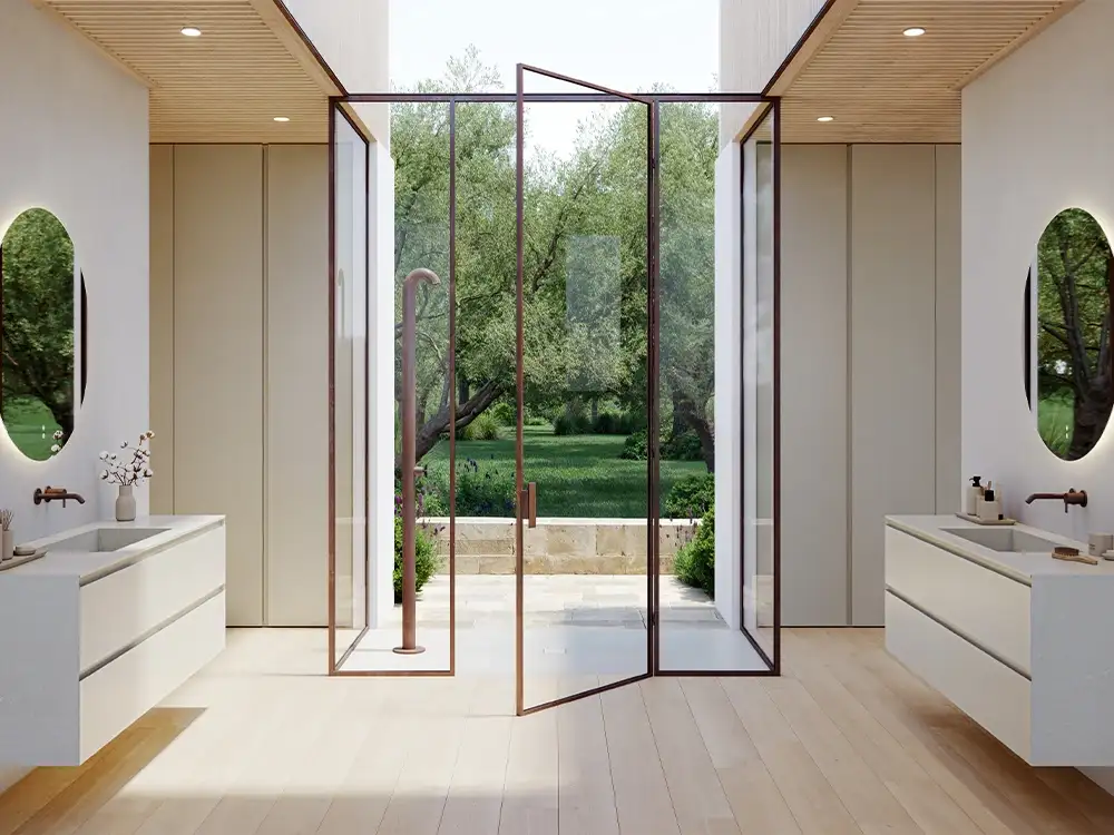 Madreterra di Quartzforms®: superfici minerali sostenibili per rivestimenti e bathroom design